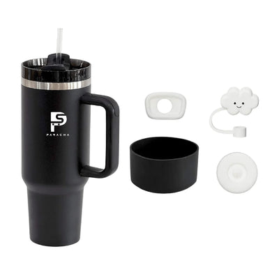 Tumbler with Handle and Straw Lid, 100% Leakproof Stainless Steel Vacuum Insulated Cup Travel Coffee Mug Water Bottle